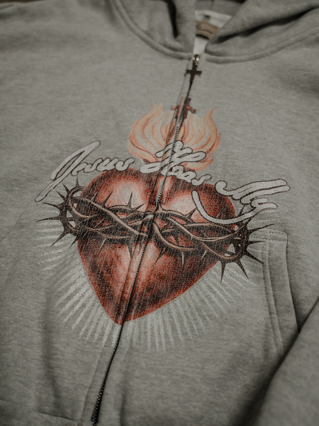 "Jesus Has My Heart" Zip-Up Hoodie
