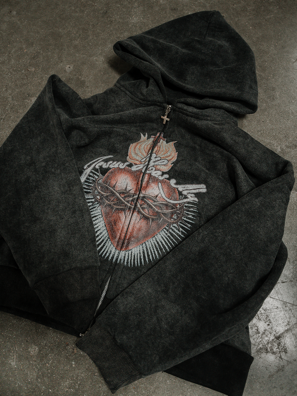 "Jesus Has My Heart" Zip-Up Hoodie