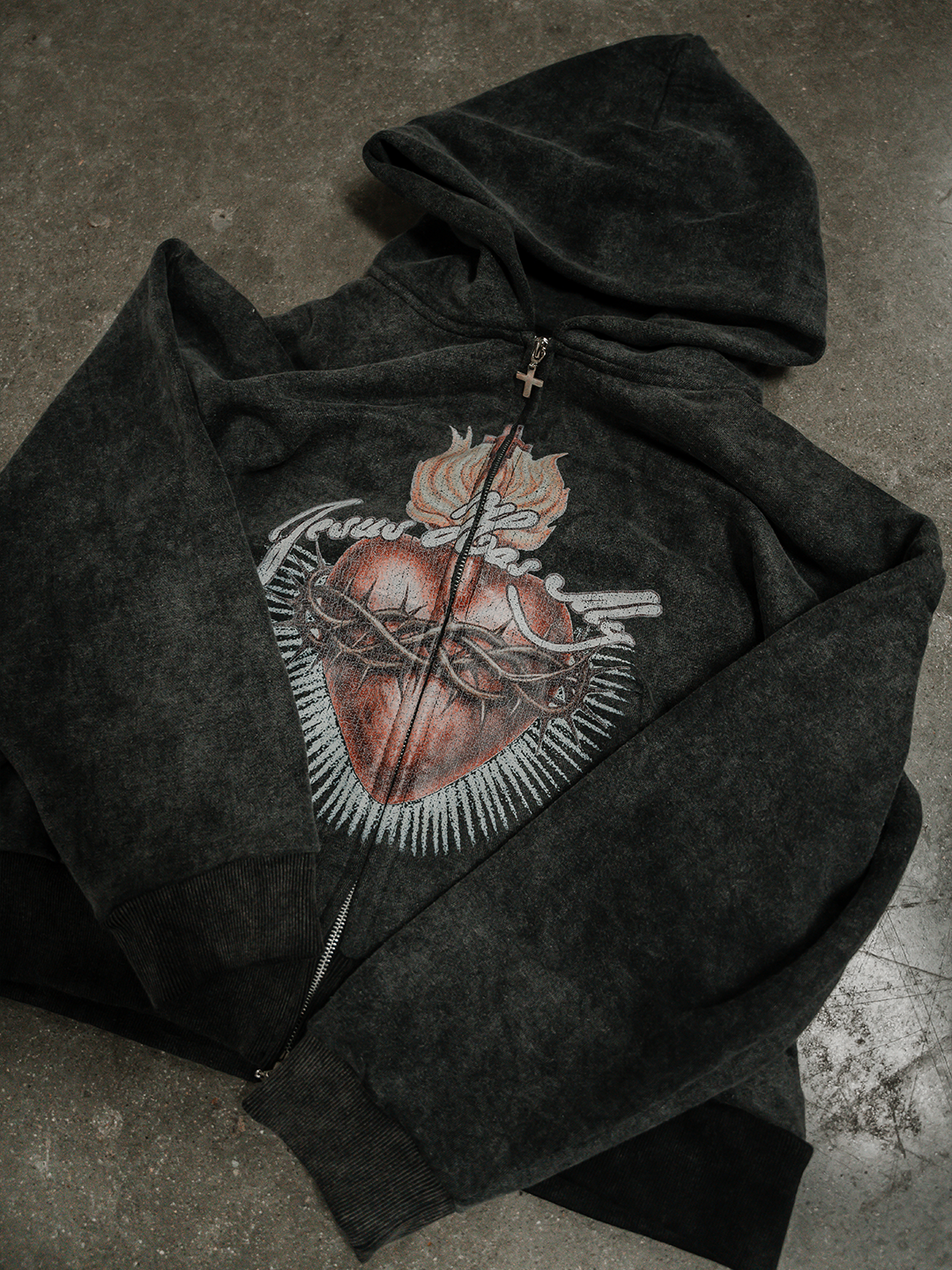 "Jesus Has My Heart" Zip-Up Hoodie