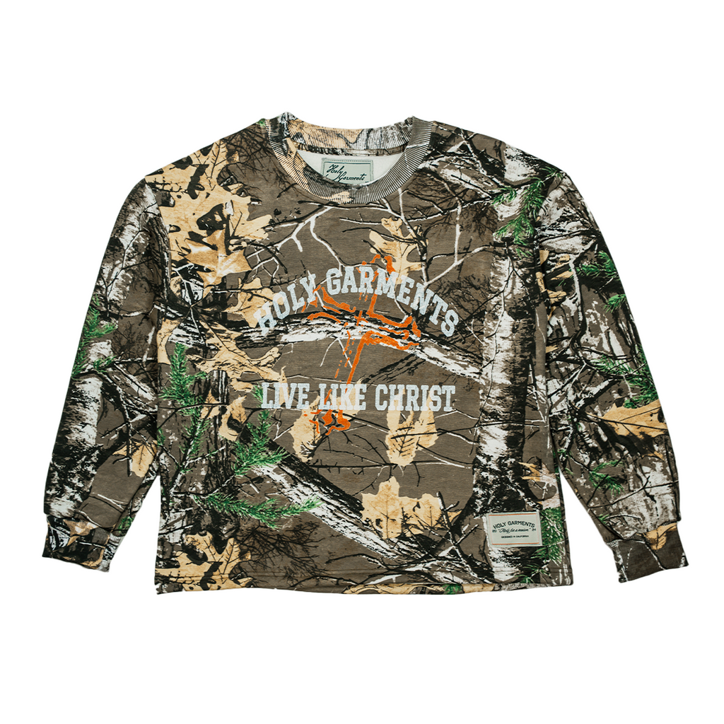 "LIVE LIKE CHRIST" CAMO CREWNECK