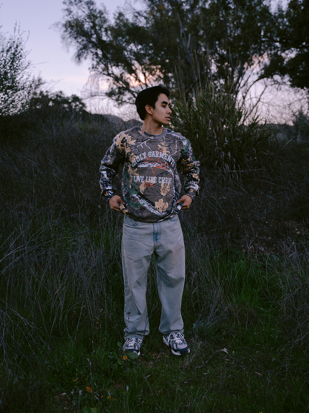 "LIVE LIKE CHRIST" CAMO CREWNECK